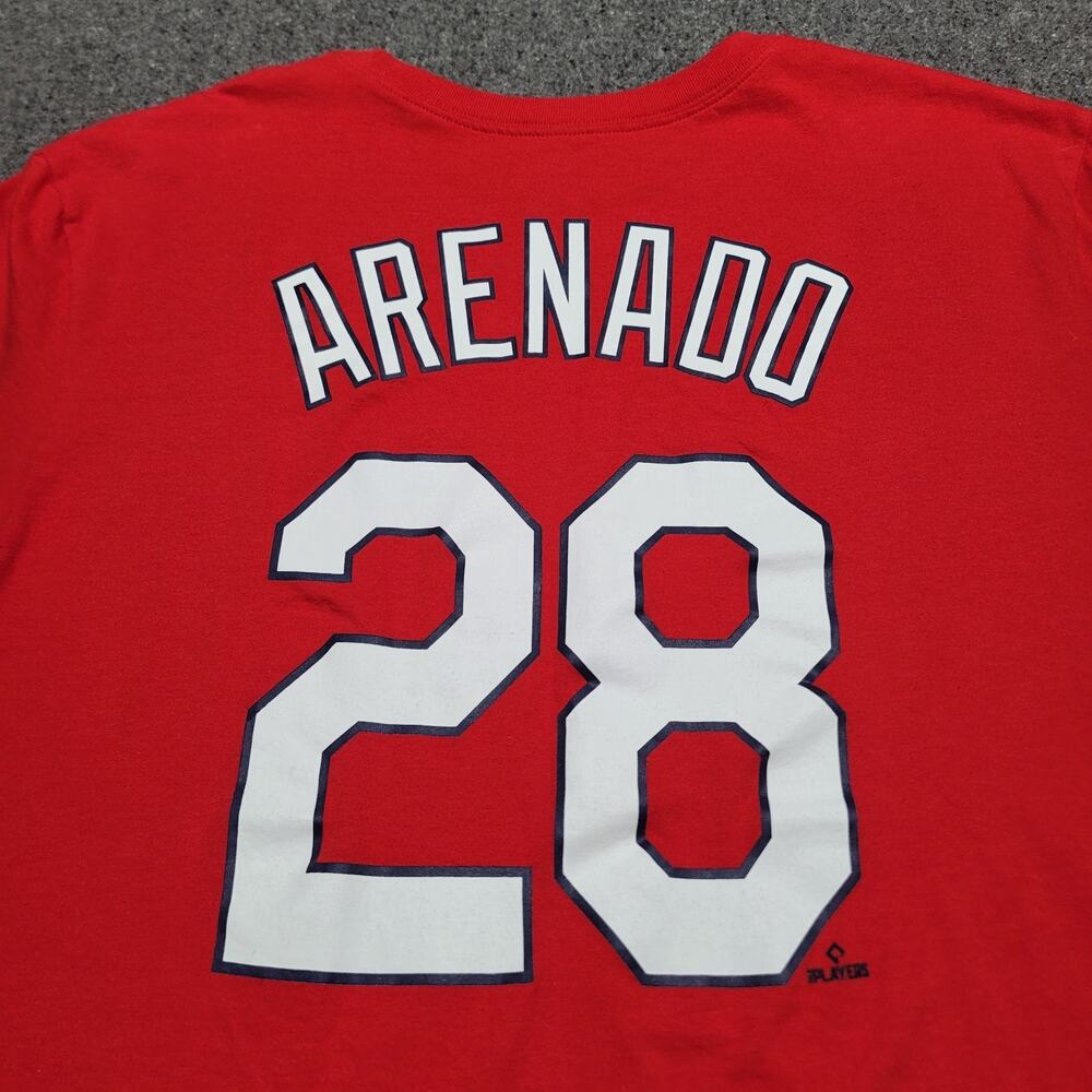 Nike St. Louis Cardinals Shirt Mens 2XL XXL Red Nolan Arenado Shirsey 28 MLB